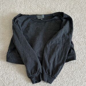 Off-Shoulder Anthropologie Charcoal Sweatshirt for Women